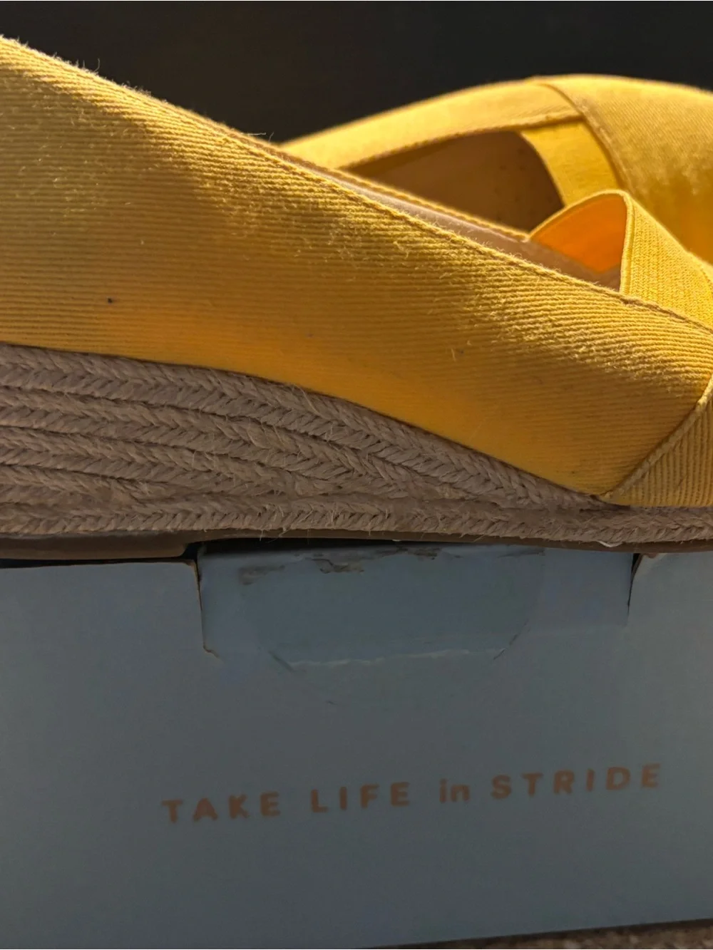Life stride marigold color  Women’s Canvas Espadrille Wedge Slip-On